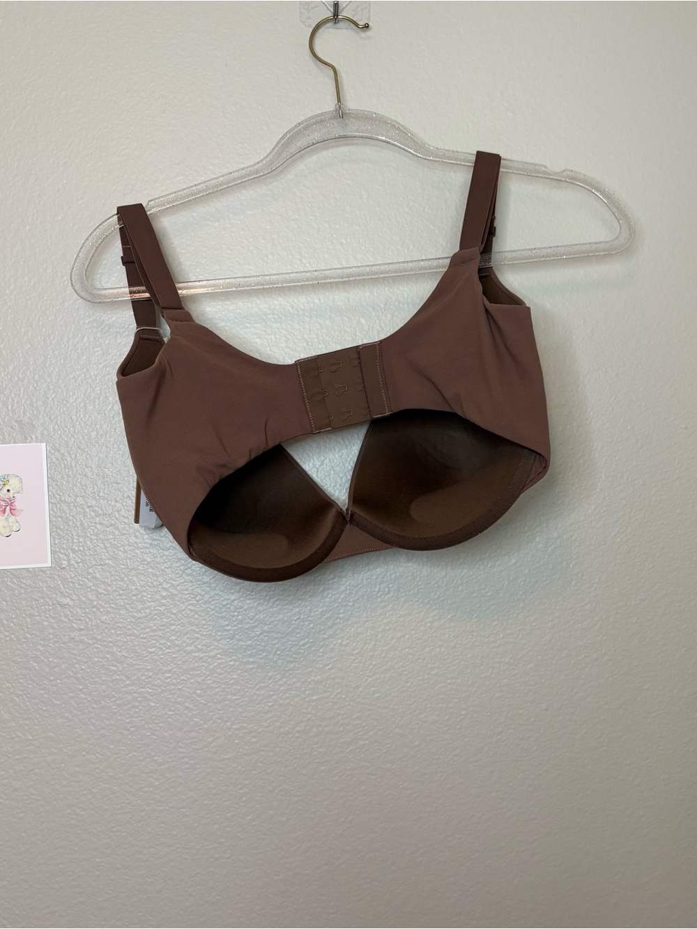 Skims fits everybody bra chocolate brown women’s jasper push up 36H casual sexy - Picture 4 of 4